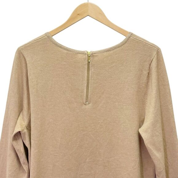 NWT Chico’s Shine-Trim Mindy Pullover in Heather Arabian Camel Size 2 | Large - Picture 6 of 14